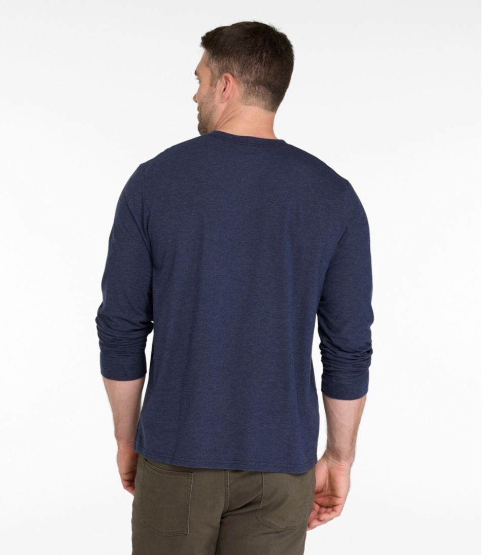 L.L.Bean US | Men's Comfort Stretch Performance® Pima Tee, Long-Sleeve Henley