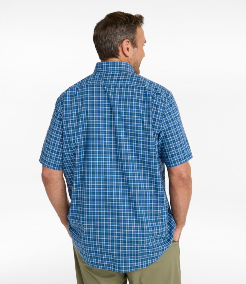 L.L.Bean Sale | Men's Wrinkle-Free Kennebunk Sport Shirt, Traditional Fit Short-Sleeve Check