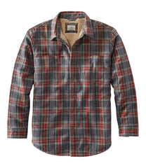 L.L.Bean New | Men's Sherpa-Lined Scotch Plaid Shirt, Slightly Fitted