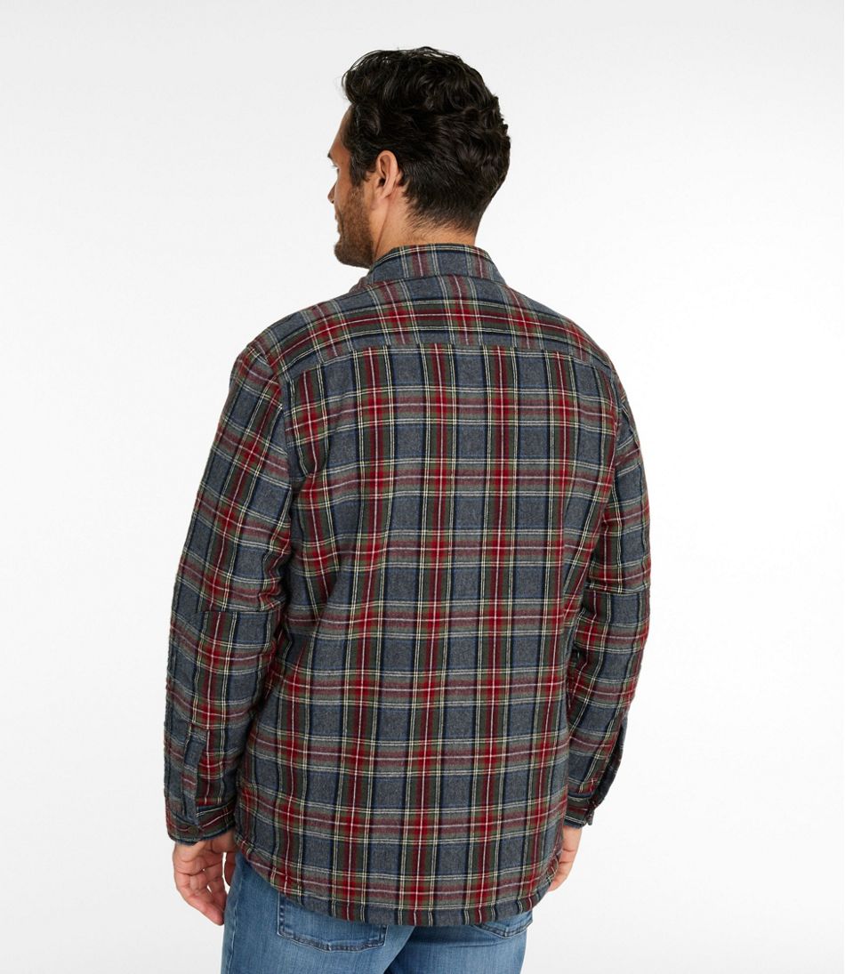 L.L.Bean New | Men's Sherpa-Lined Scotch Plaid Shirt, Slightly Fitted