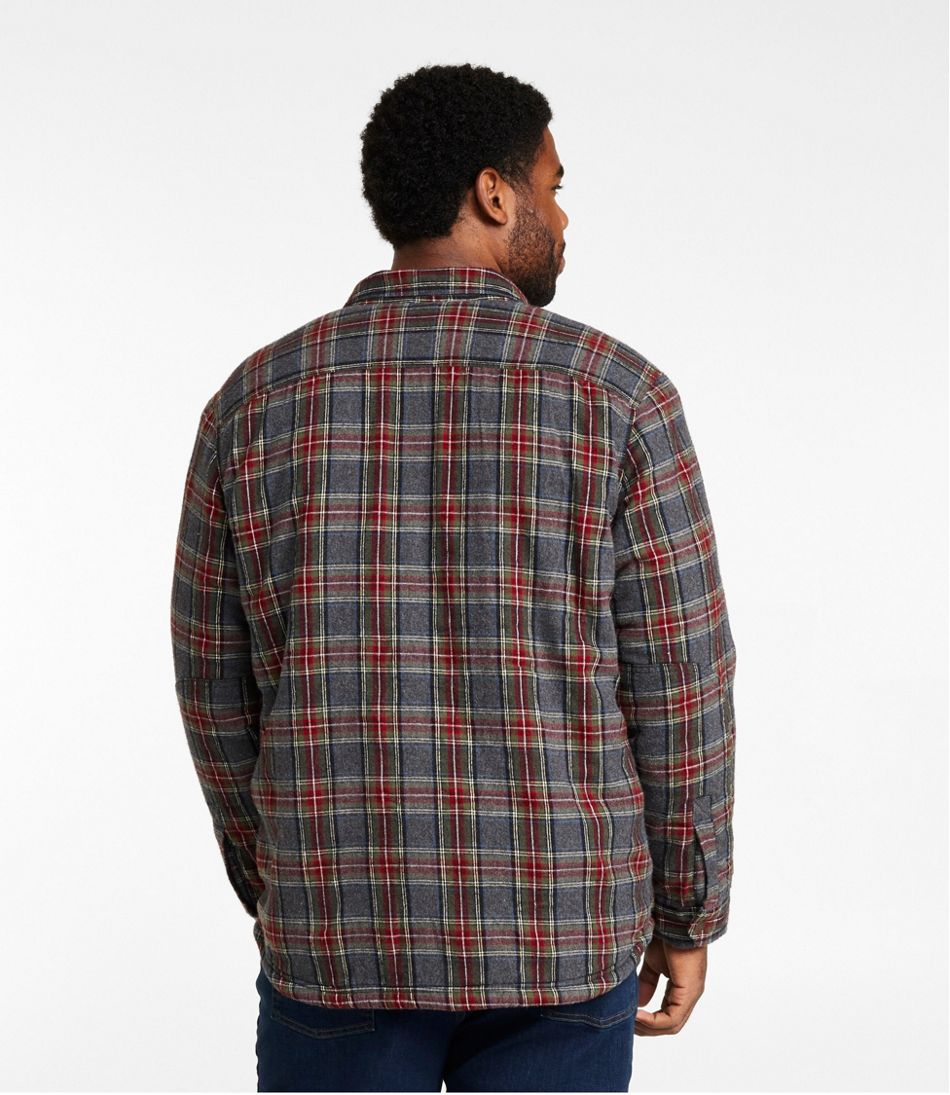 L.L.Bean New | Men's Sherpa-Lined Scotch Plaid Shirt, Slightly Fitted