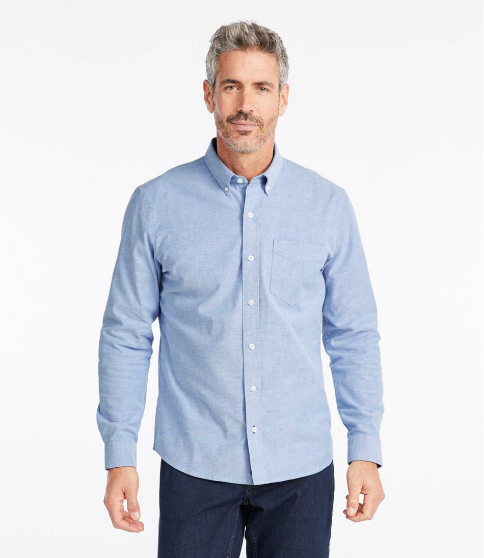 L.L.Bean Online | Men's Comfort Stretch® Oxford Shirt, Slightly Fitted Untucked Fit