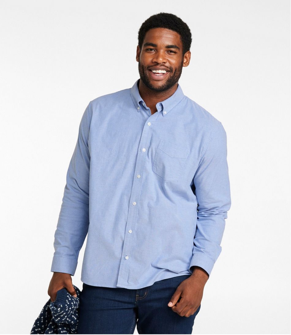 L.L.Bean Online | Men's Comfort Stretch® Oxford Shirt, Slightly Fitted Untucked Fit
