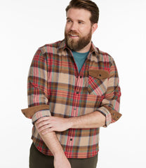 L.L.Bean Discount | Men's Scotch Plaid Flannel Shirt, Snap-Front, Slightly Fitted Untucked Fit