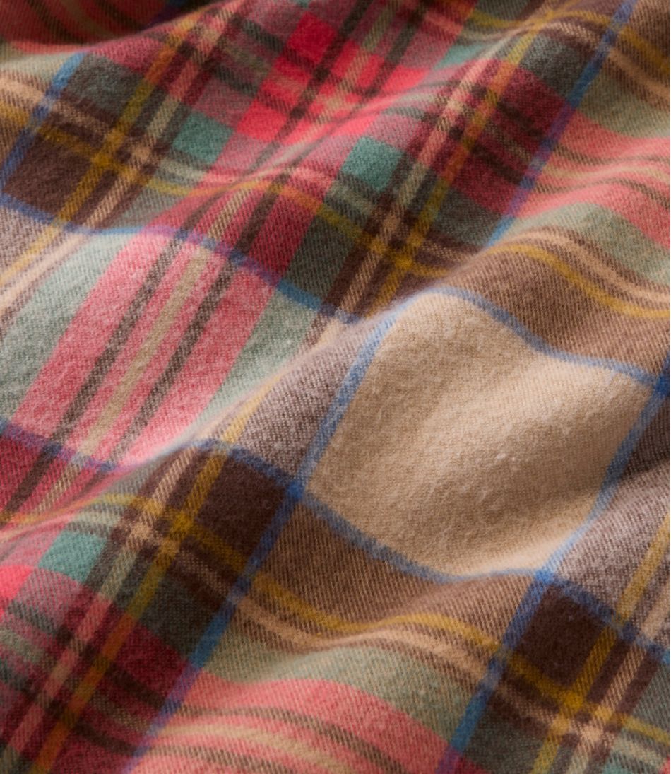 L.L.Bean Discount | Men's Scotch Plaid Flannel Shirt, Snap-Front, Slightly Fitted Untucked Fit