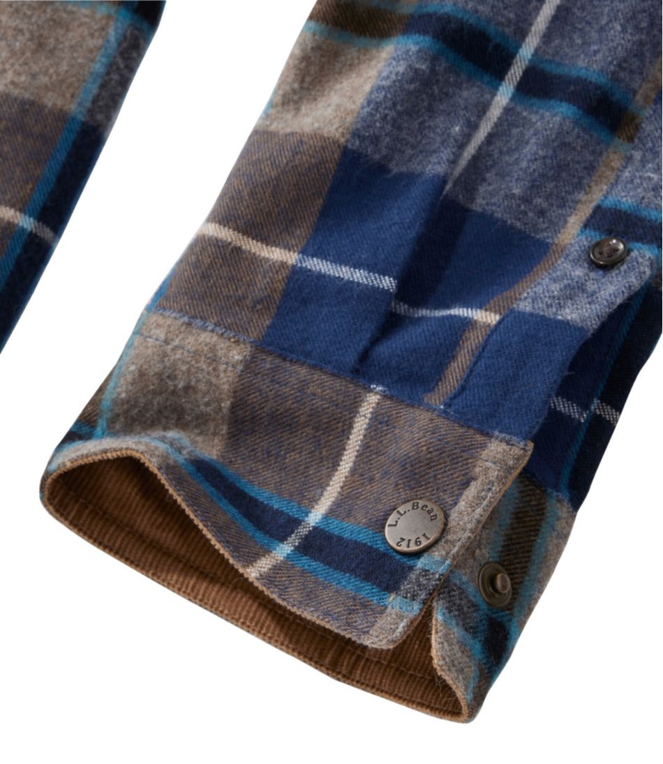 L.L.Bean Discount | Men's Scotch Plaid Flannel Shirt, Snap-Front, Slightly Fitted Untucked Fit