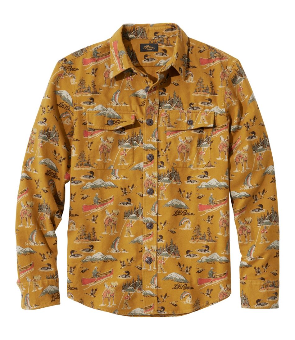 L.L.Bean New | Men's Signature 1933 Chamois Cloth Shirt, Slim Fit, Pattern