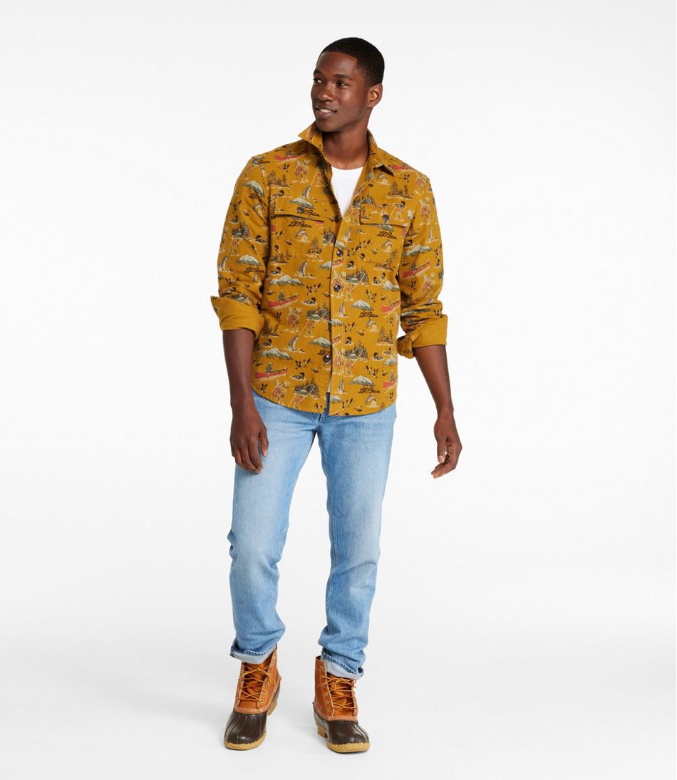 L.L.Bean New | Men's Signature 1933 Chamois Cloth Shirt, Slim Fit, Pattern