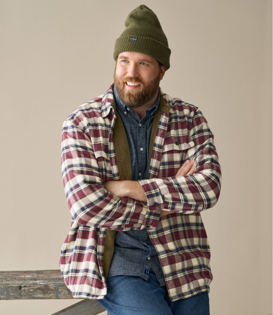 L.L.Bean Online | Men's Fleece-Lined Flannel Shirt, Traditional Fit