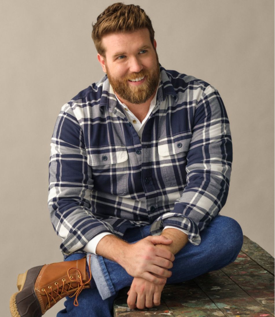 L.L.Bean Online | Men's Fleece-Lined Flannel Shirt, Traditional Fit
