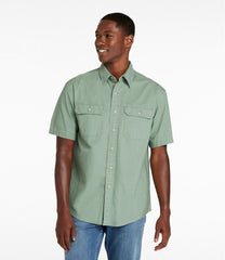 L.L.Bean Outlet | Men's Sunwashed Canvas Shirt, Traditional Fit Short-Sleeve