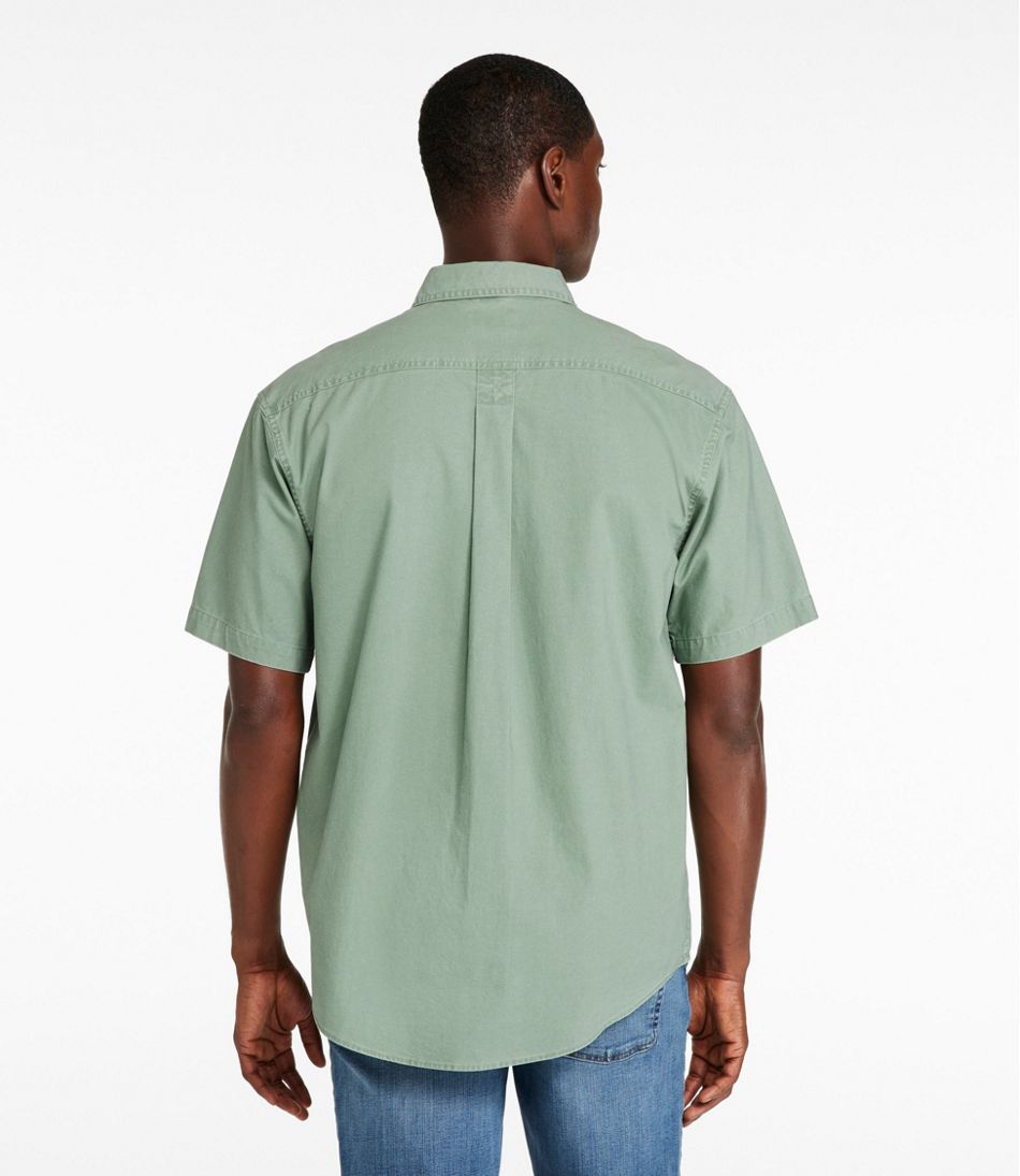 L.L.Bean Outlet | Men's Sunwashed Canvas Shirt, Traditional Fit Short-Sleeve