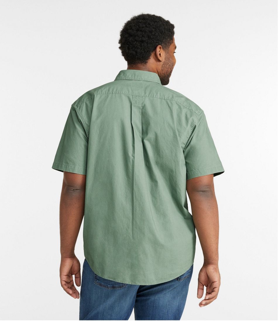 L.L.Bean Outlet | Men's Sunwashed Canvas Shirt, Traditional Fit Short-Sleeve