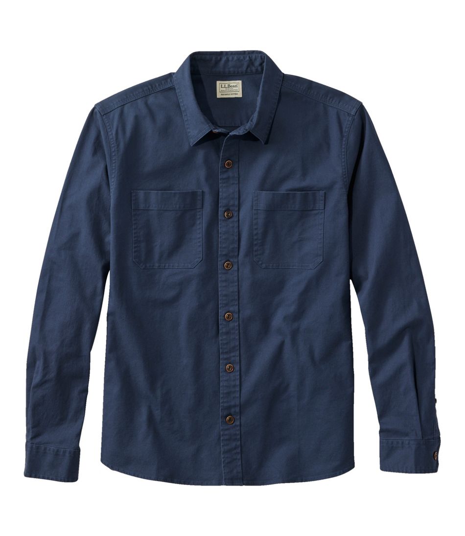 L.L.Bean For Sale | Men's BeanFlex® Twill Shirt, Slightly Fitted Untucked Fit, Long-Sleeve