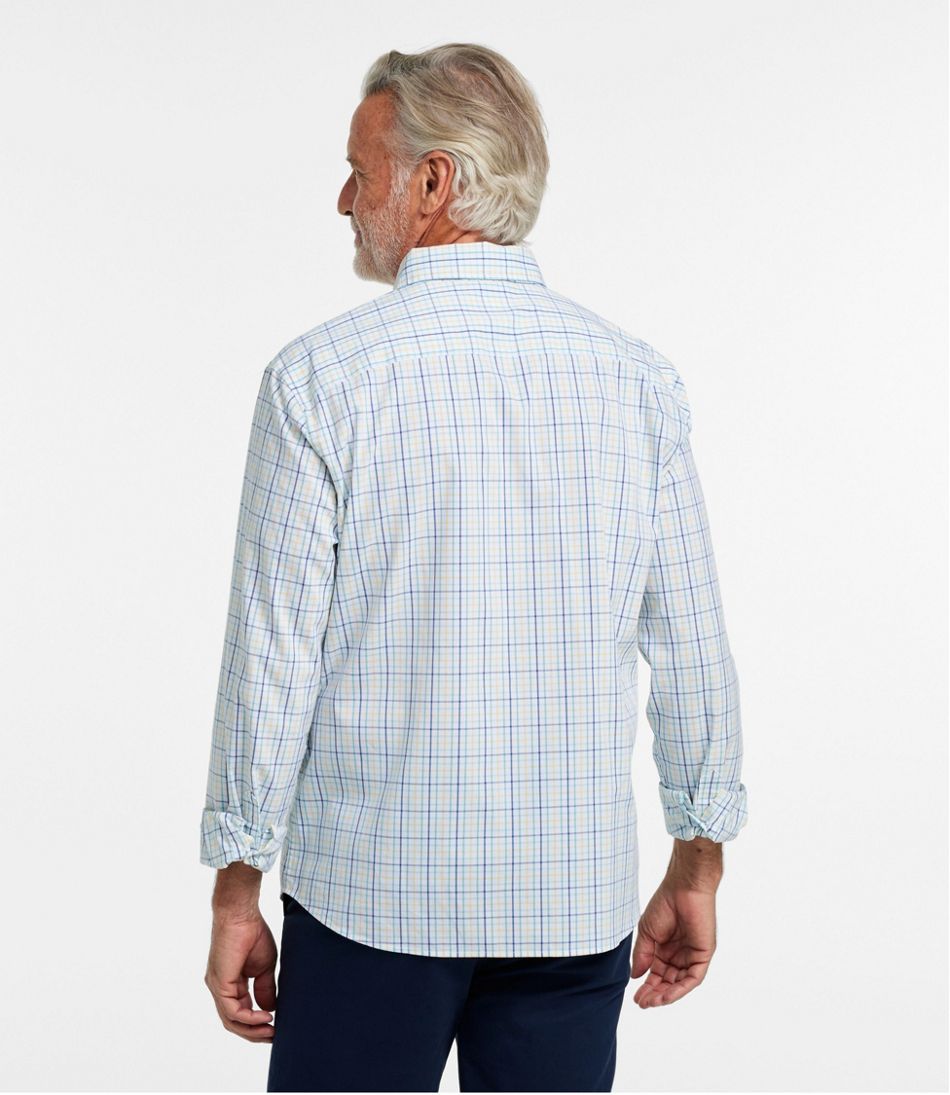 L.L.Bean Online | Men's Comfort Stretch Performance® Shirt, Long-Sleeve, Slightly Fitted Untucked Fit, Plaid
