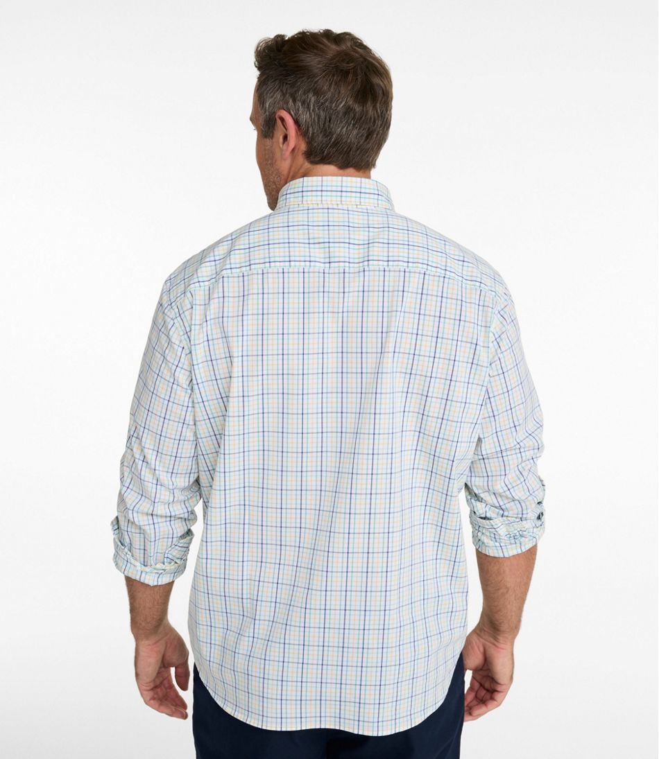 L.L.Bean Online | Men's Comfort Stretch Performance® Shirt, Long-Sleeve, Slightly Fitted Untucked Fit, Plaid
