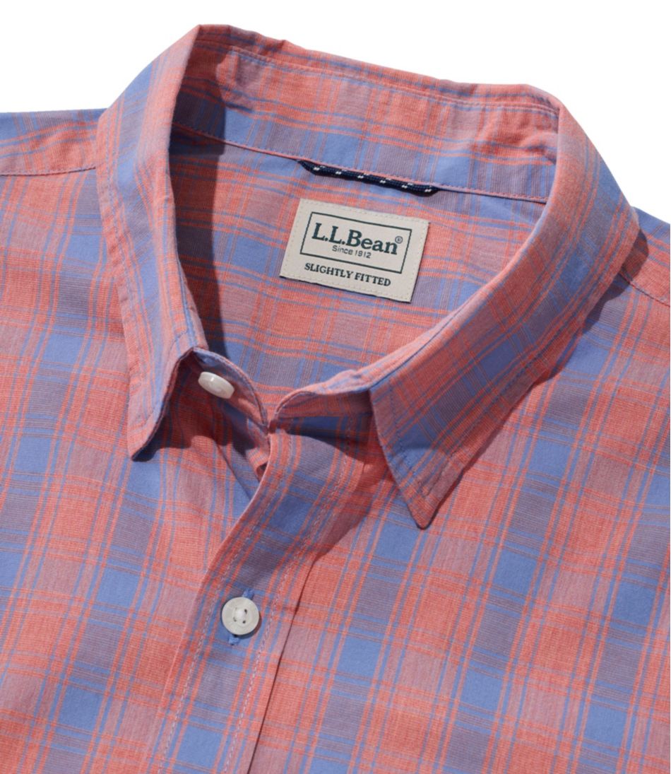L.L.Bean Online | Men's Comfort Stretch Performance® Shirt, Long-Sleeve, Slightly Fitted Untucked Fit, Plaid