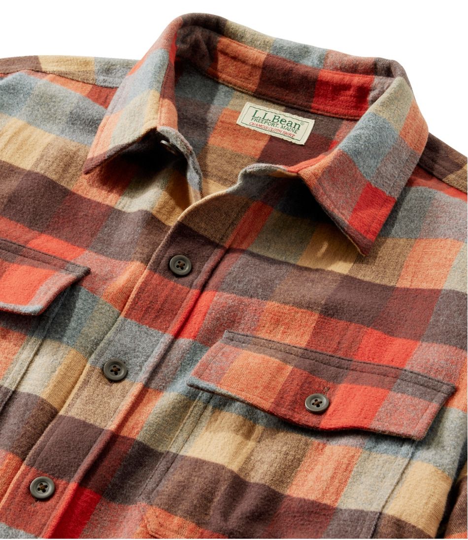 L.L.Bean Discount | Men's Chamois Shirt, Slightly Fitted, Plaid