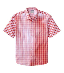 L.L.Bean | Men's Comfort Stretch Performance® Shirt, Short-Sleeve, Slightly Fitted Untucked Fit, Plaid
