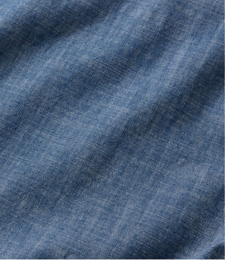 L.L.Bean Online | Men's Comfort Stretch® Chambray Shirt, Traditional Untucked Fit, Short-Sleeve