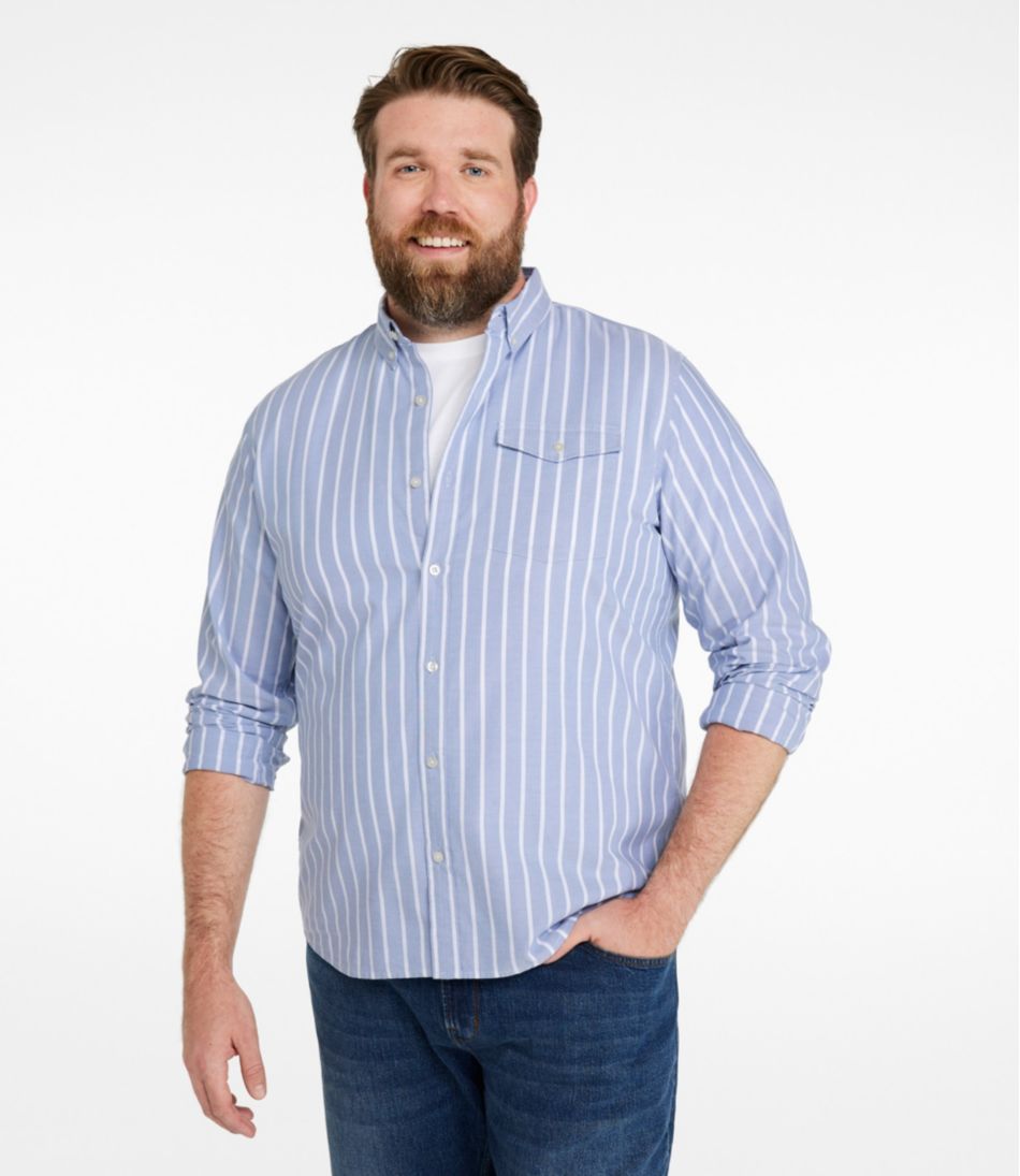 L.L.Bean Discount | Men's Signature Premium Pima Cotton Oxford Shirt, Long-Sleeve