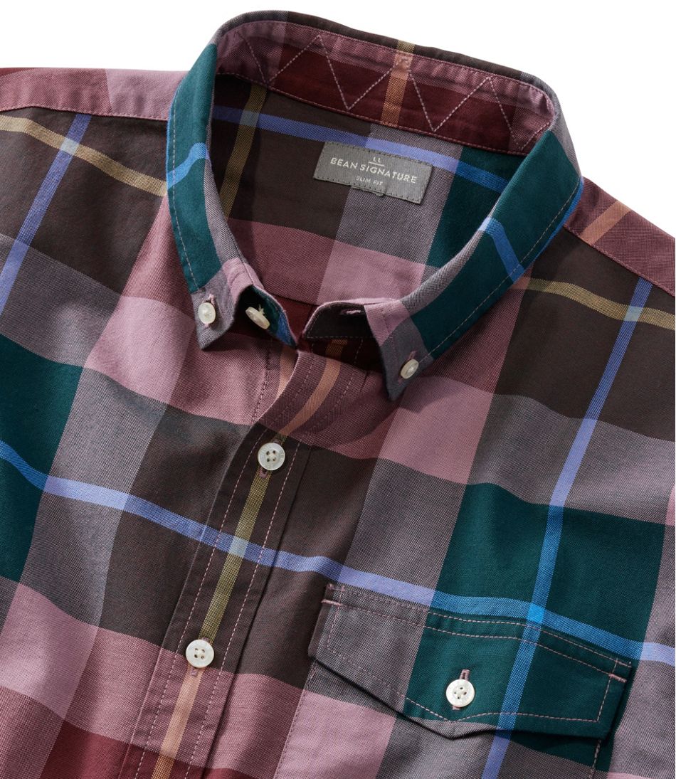 L.L.Bean Discount | Men's Signature Premium Pima Cotton Oxford Shirt, Long-Sleeve