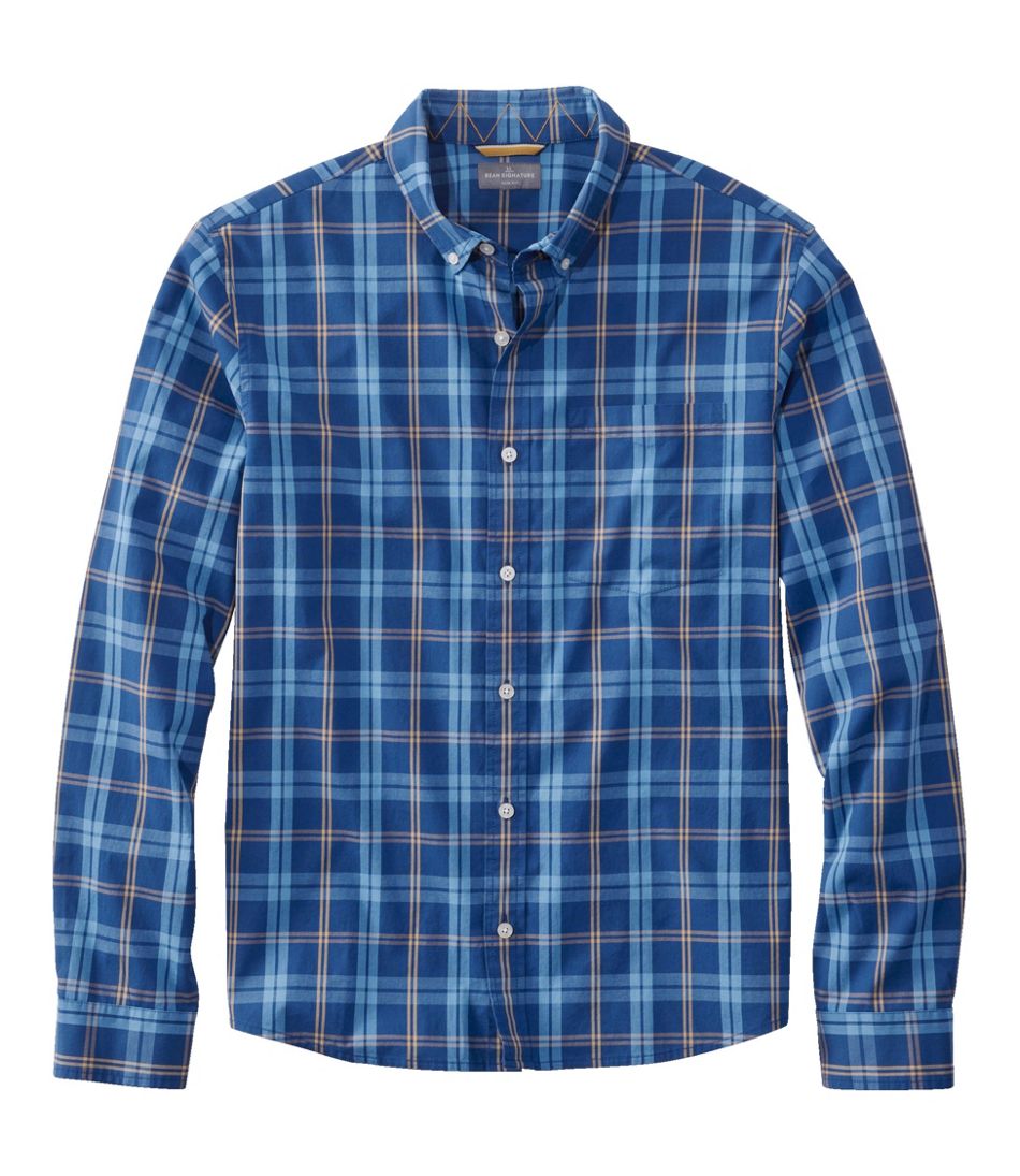 L.L.Bean Outlet | Men's Signature Stretch Poplin Shirt, Long-Sleeve, Slim Fit