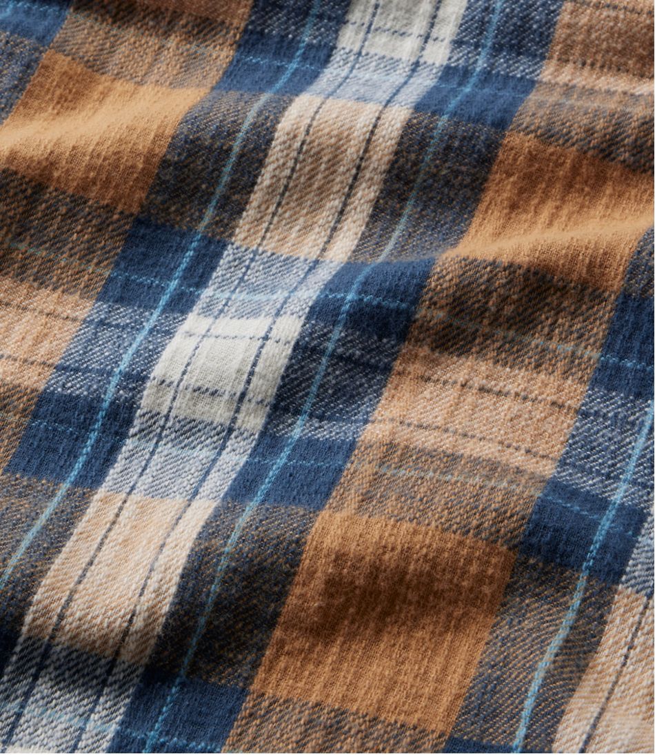 L.L.Bean Sale | Men's 1912 Field Flannel Shirt, Hooded, Slightly Fitted Untucked Fit, Plaid