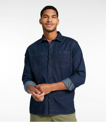 L.L.Bean | Men's BeanFlex® Denim Shirt, Traditional Untucked Fit