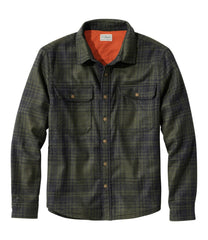 L.L.Bean Online | Men's Maine Guide Lightweight Lined Wool Field Shirt, Plaid