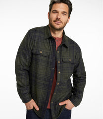 L.L.Bean Online | Men's Maine Guide Lightweight Lined Wool Field Shirt, Plaid