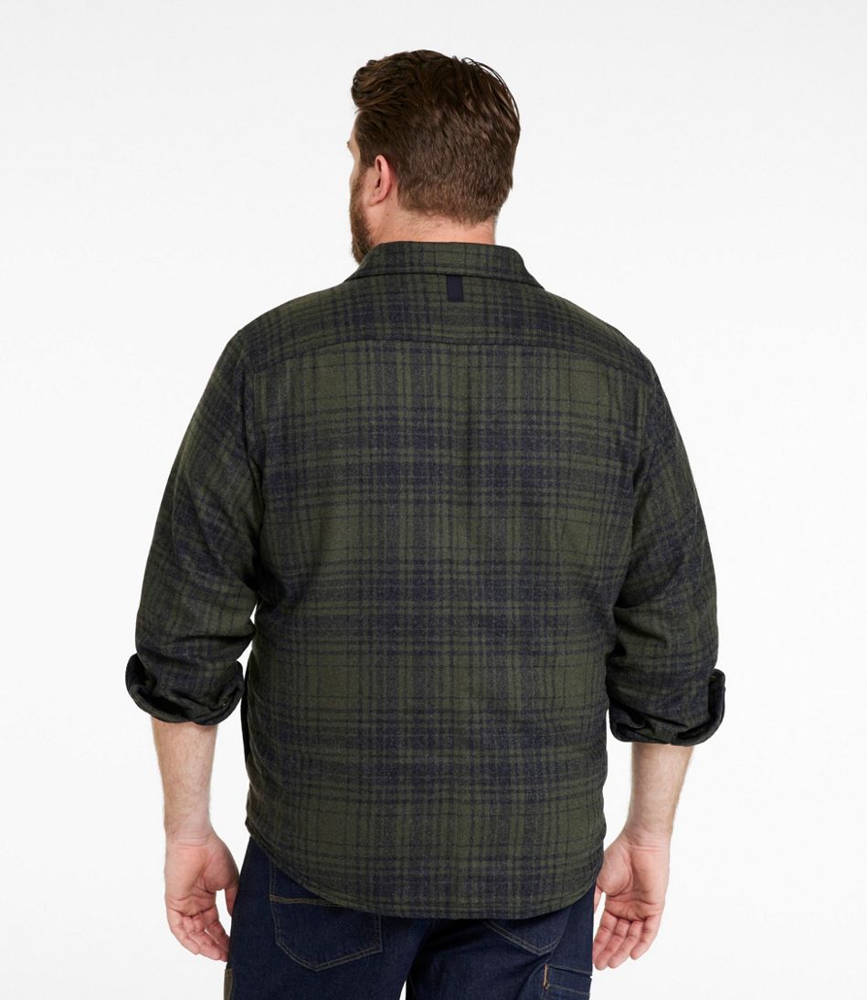 L.L.Bean Online | Men's Maine Guide Lightweight Lined Wool Field Shirt, Plaid