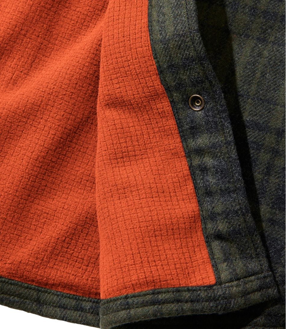 L.L.Bean Online | Men's Maine Guide Lightweight Lined Wool Field Shirt, Plaid