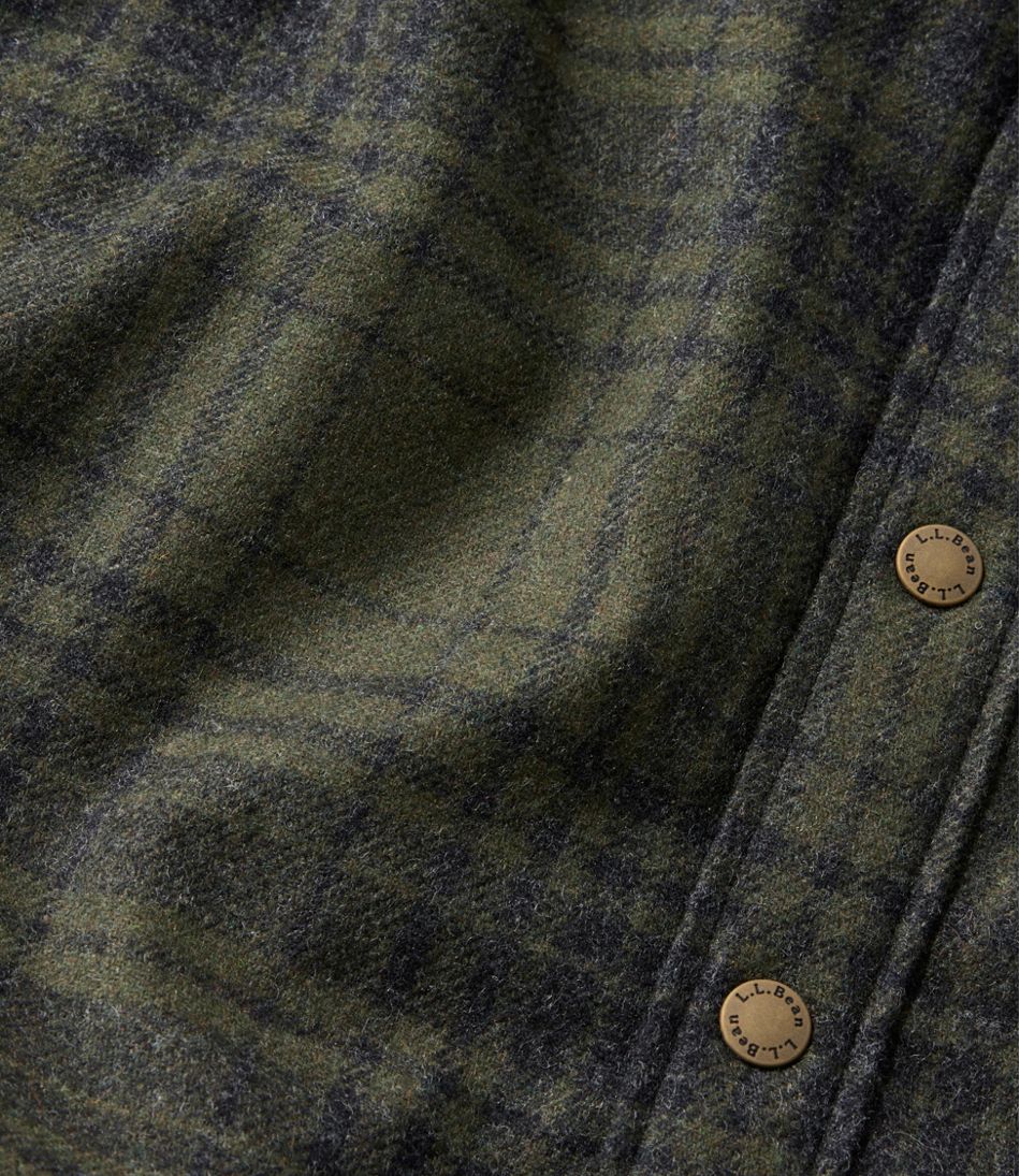 L.L.Bean Online | Men's Maine Guide Lightweight Lined Wool Field Shirt, Plaid