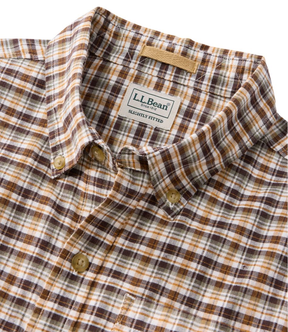 L.L.Bean Sale | Men's Stonecoast Hemp Shirt, Short-Sleeve, Slightly Fitted Untucked Fit