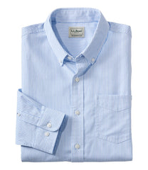 L.L.Bean New | Men's Comfort Stretch Oxford Shirt, Traditional Untucked Fit, Stripe