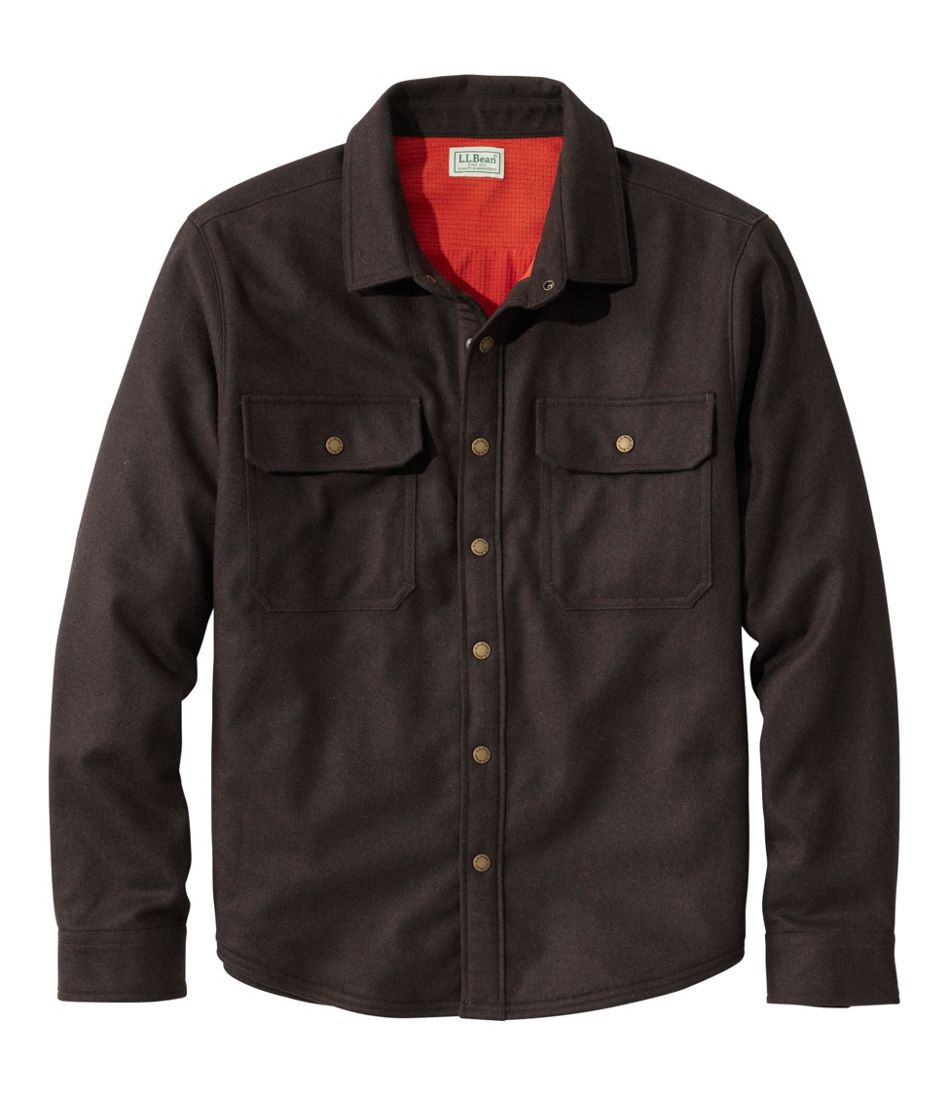 L.L.Bean Online | Men's Maine Guide Lightweight Lined Wool Field Shirt