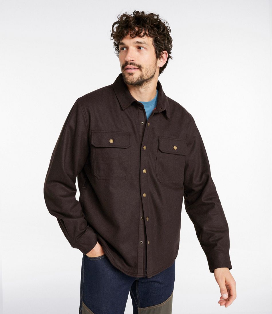 L.L.Bean Online | Men's Maine Guide Lightweight Lined Wool Field Shirt