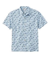 L.L.Bean Discount | Men's Lakewashed Performance Shirts, Button-Front Shirt, Short-Sleeve, Print