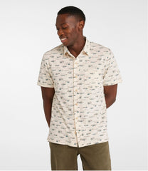 L.L.Bean Discount | Men's Lakewashed Performance Shirts, Button-Front Shirt, Short-Sleeve, Print