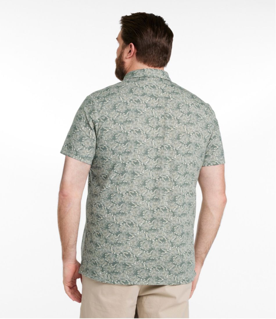 L.L.Bean Discount | Men's Lakewashed Performance Shirts, Button-Front Shirt, Short-Sleeve, Print