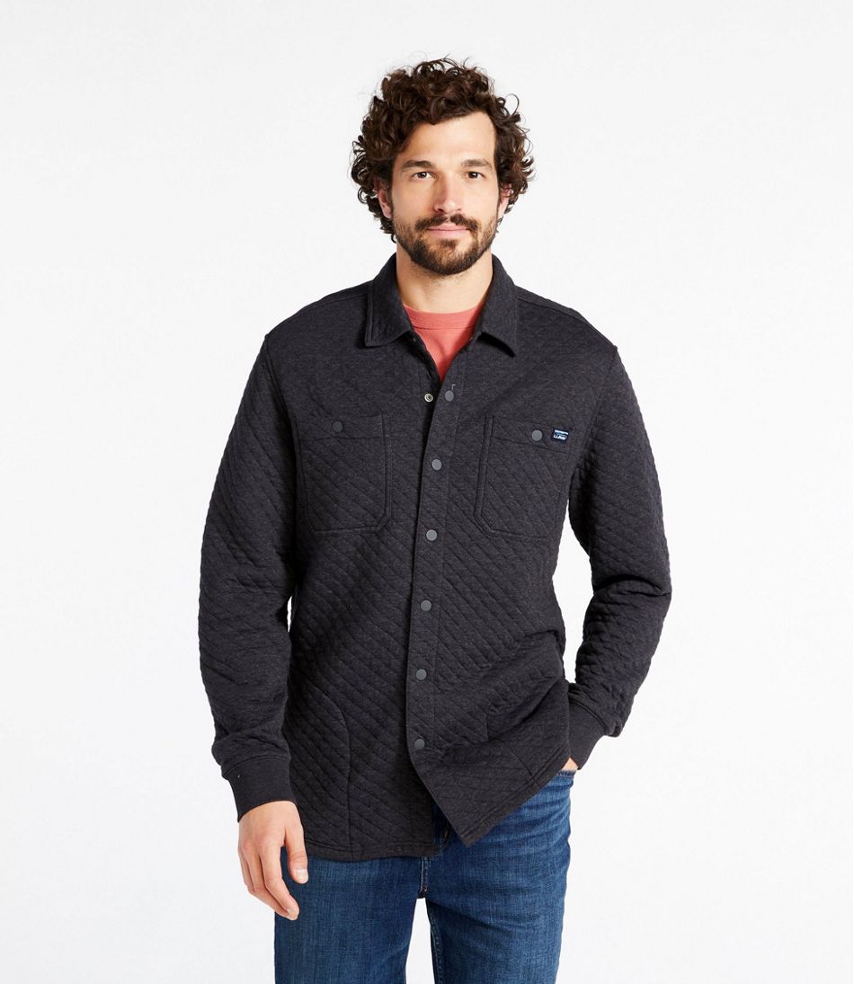 L.L.Bean Outlet | Men's Quilted Sweatshirts, Snap Overshirt
