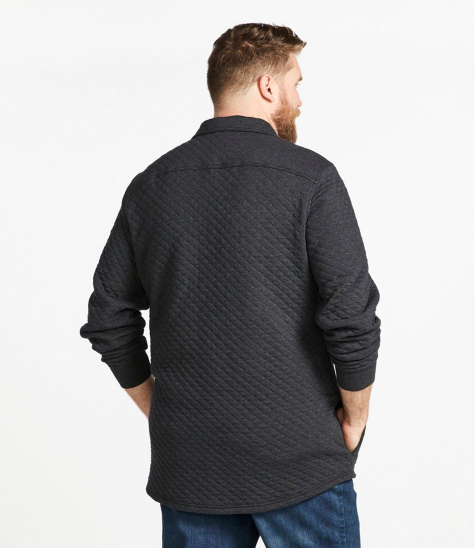 L.L.Bean Outlet | Men's Quilted Sweatshirts, Snap Overshirt