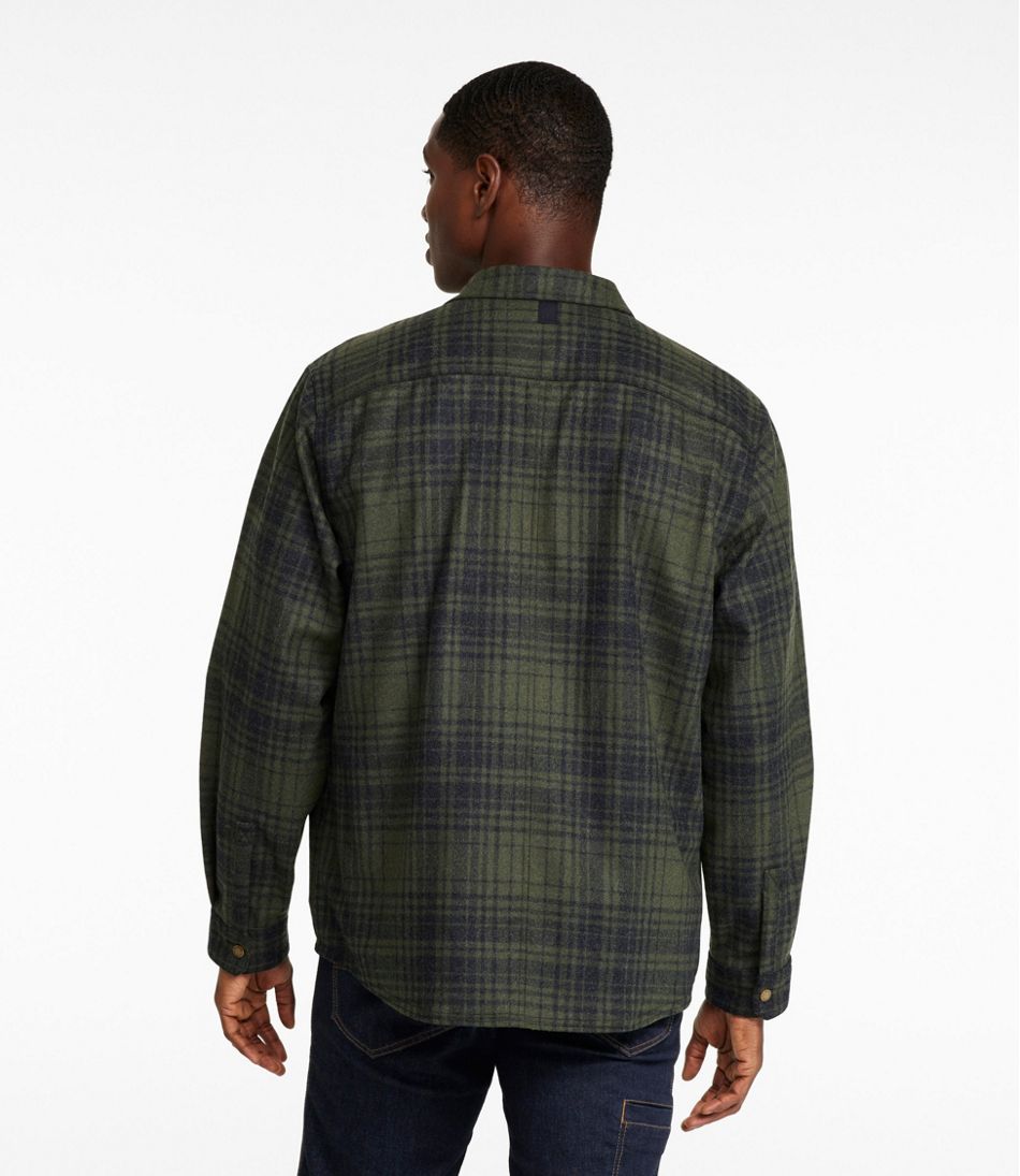 L.L.Bean New | Men's Maine Guide Lightweight Wool Field Shirt, Plaid