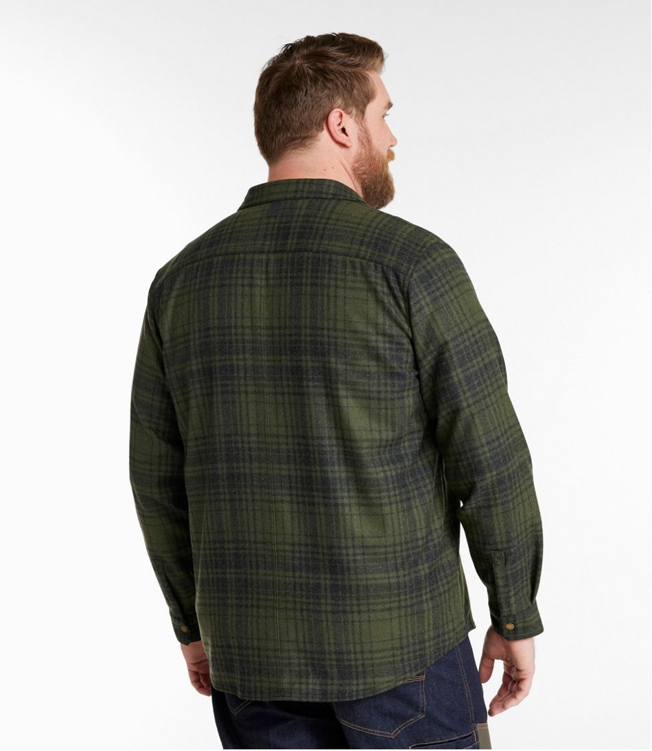 L.L.Bean New | Men's Maine Guide Lightweight Wool Field Shirt, Plaid