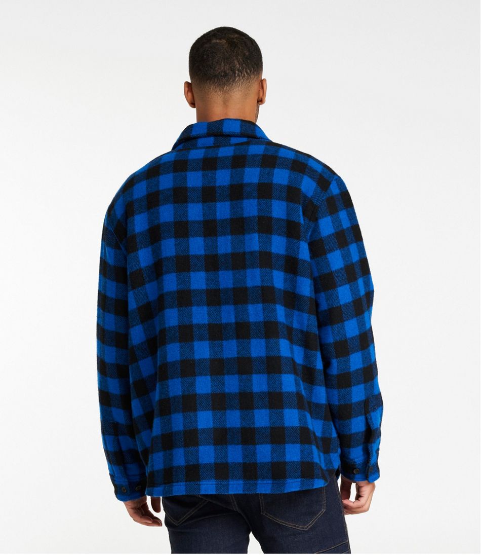 L.L.Bean Online | Men's Maine Guide Sherpa Lined Wool Shirt