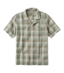 L.L.Bean Online | Men's Cloud Gauze Shirt, Short-Sleeve, Slightly Fitted Untucked Fit, Plaid