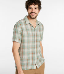 L.L.Bean Online | Men's Cloud Gauze Shirt, Short-Sleeve, Slightly Fitted Untucked Fit, Plaid