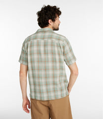 L.L.Bean Online | Men's Cloud Gauze Shirt, Short-Sleeve, Slightly Fitted Untucked Fit, Plaid
