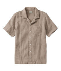 L.L.Bean Sale | Men's Cloud Gauze Shirt, Short-Sleeve, Slightly Fitted Untucked Fit